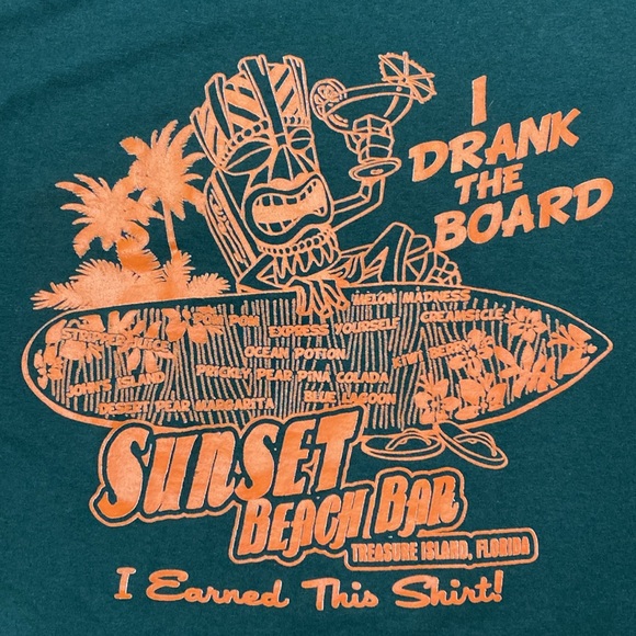 Florida’s Sunset Beach Bar Treasure Island Tee - Picture 4 of 5